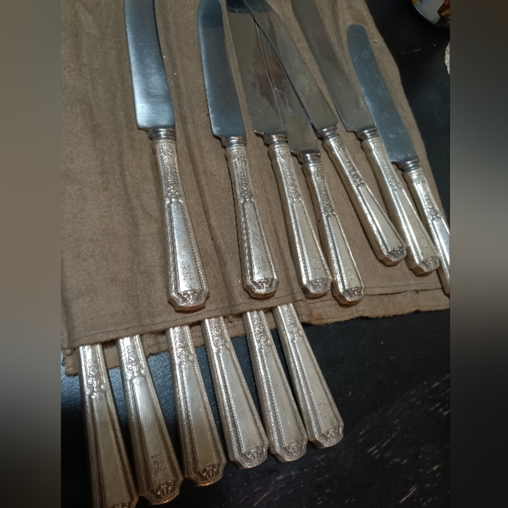 Hansen & Company breakfast knives set Sterling silver 13 pieces